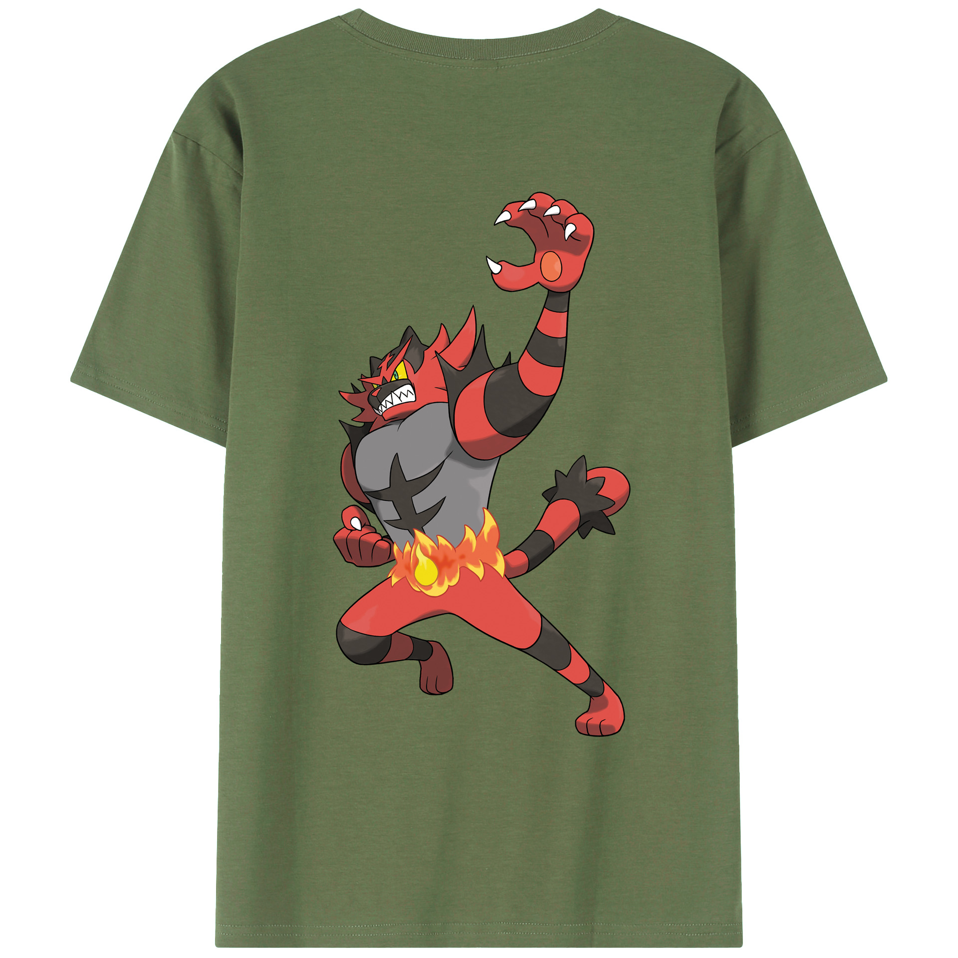 （画像用） ポケットモンスター Pokémon 綿100％ メンズ半袖Tシャツ（バックプリント） 通気性